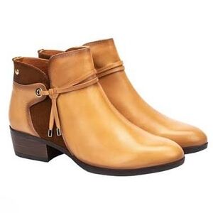 Pikolinos "Daroca" Tan Leather Ankle Boots | Women's Size 6.5 - 7, EU 37